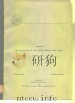 SESSION Ⅱ  The Properties of Rare Earth Metals and Alloys     PDF电子版封面     
