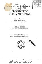 ELECTRICITY AND MAGNETISM PDF电子版封面 M.Abraham