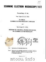 SCANNING ELECTRON MICROSCOPY/1972 PDF电子版封面
