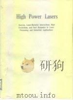 High power lasars PDF电子版封面