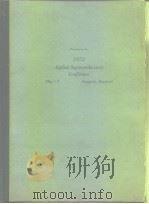 Proceedings of the 1972 Applied Superconductivity Conference PDF电子版封面