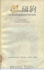 Radiation effects in semicondrctor devices     PDF电子版封面     