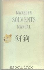 MARSDEN SOLVENTS MANUAL     PDF电子版封面     