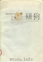Solid state devices 1972 Proceedings of the 2nd European Conf PDF电子版封面 0854981055