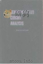 Semiconductor Circuit Analysis PDF电子版封面