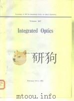 Integrated optics 1981     PDF电子版封面  0892523018   