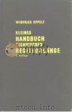 Kleines handouch tecnnischer regelvorgange 3 auflage PDF电子版封面 Oppelt W.