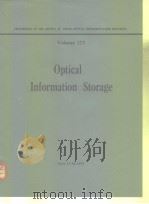 Optical Information storage.1979 PDF电子版封面