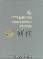 Electro/78 Conference record Presented at electro/78 1978 PDF电子版封面