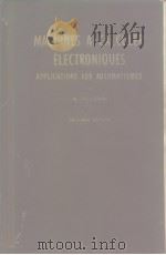 MACHINES A CALCULER ELECTRONIQUES PDF电子版封面
