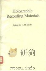 Holographic Recording Materials PDF电子版封面 354008293X