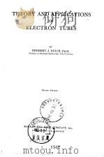 Theory and Applications of Electron Tubes     PDF电子版封面     