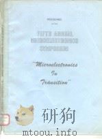 Proceedings of the 5th annual microelectronics symposium PDF电子版封面