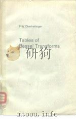 Tables of Bessel Transforms     PDF电子版封面  3540059970   