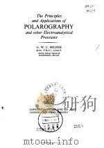 The Principles and Applications of POLAROGRAPHY and other Electroanalysical Processes PDF电子版封面