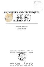 PRINCIPLES AND TECHNIQUESOF APPLIED MATHEMATICS PDF电子版封面