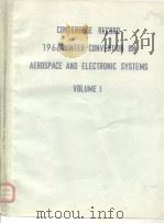 1966 WINTER CONVERTION ON AEROSPACE AND ELECTRONIC SYSTEMS VOL.1 PDF电子版封面