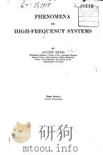 PHENOMENA IN HIGH-FREQUENCY SYSTEMS PDF电子版封面