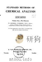 STANDARD METHODS OF CHEMICAL ANALYSIS SIXTH EDITION     PDF电子版封面     