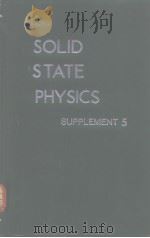 SOLID STATE PHYSICS SUPPLEMENT 5     PDF电子版封面     