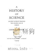 A HISTORY OF SCIENCE     PDF电子版封面     