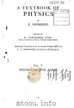 A TEXTBOOK OF PHYSICS VOL.V PHYSICS OF THE ATOM PDF电子版封面