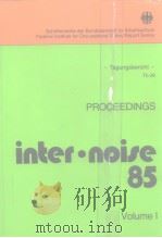 PROCEEDINGS inter·noise 85 (1、2) PDF电子版封面 3883144177