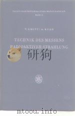 Technik des messens radio aktiver strahlung PDF电子版封面