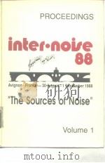 PROCEEDINGS INTER·NOISE 88 “The Sources of Noise” VOL.1-3 PDF电子版封面