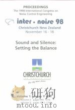 PROCEEDINGS The 1998 international Congress on Noise Control Engineering inter·noise98 Christchurch PDF电子版封面 047305440x