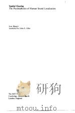 Spatial Hearing Blauert     PDF电子版封面     