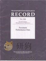 No.1508 Pavement Performance Data     PDF电子版封面  0309062004   