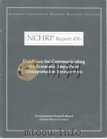 NCHRP Report 436 Guidance for Communicating the Economic Impacts of Transportation Investments PDF电子版封面