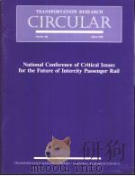 National Conference of Critical Issues for the Future of Intercity Passenger Rail PDF电子版封面