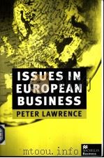 ISSUES IN EUROPEAN BUSINESS     PDF电子版封面  0333689348   