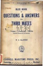 CORNELL BLUE BOOK OF QUESTIONS & ANSWERS FOR THIRD MATES PDF电子版封面