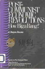 Post-Communist Economic Revolutions How Big a Bang? PDF电子版封面 0892062037
