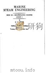 MARINE STEAM ENGINEERING BOOK Ⅲ RECIPROCATING ENGINES LESSON 5 PDF电子版封面