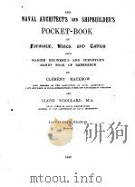 THE NAVAL ARCHITECT‘S AND SHIPBUILDER‘S POCKET-BOOK     PDF电子版封面     