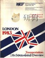 Compendium of Technical Papers LONDON 1983 SESSION 13 TRAFFIC SIGNAL ENERGY SAVINGS THROUGH FLASHING PDF电子版封面
