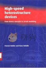 High-speed Heterostructure devices PDF电子版封面 0521781523