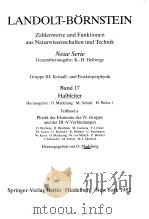 LANDOLT-BORNSTEIN PDF电子版封面 3540106103
