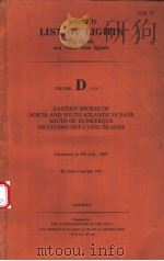 Admiralty LIST OF LIGHTS Fog Signals and Visual Time Signals VOLUME D 1967 EASTERN SHORES OF NORTH A PDF电子版封面