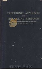 ELECTRONIC APPARATUS FOR BIOLOGICAL RESEARCH PDF电子版封面