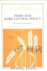 FOOD AND AGRICULTURAL POLICY PDF电子版封面 0844721093