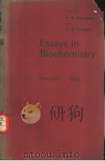 Essays in Biochemistry Volume 1 1965     PDF电子版封面     
