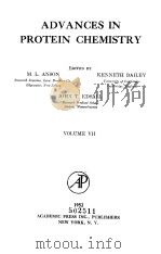 ADVANCES IN PROTEIN CHEMISTRY VOLUME Ⅶ PDF电子版封面
