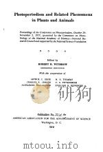 Photoperiodism and Related Phenomena in Plants and Animals     PDF电子版封面     