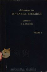 Advances in BOTANICAL RESEARCH VOLUME 1 PDF电子版封面