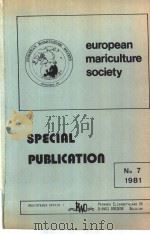 SPECIAL PUBLICATION NO 7 1981 european mariculture society PDF电子版封面